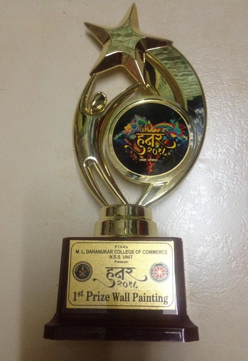 Trophy won by students